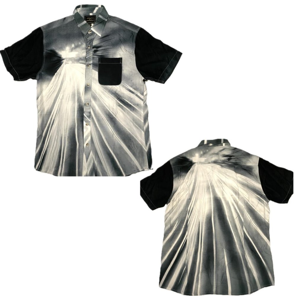 Delusions of Grandeur Men's Tie Dye Design Rayon SS Shirt - Medium, NWT